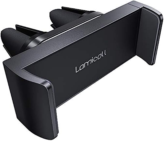 Lamicall Car Vent Phone Mount - Air Vent Clip Holder, Universal Stand Hands Free Cradle Compatible with Cell Phone 12 Mini 11 Pro Xs Xs Max Xr X 8 7 6 6s Plus SE and Other 4.7-6.5&#039;&#039; Smartpho