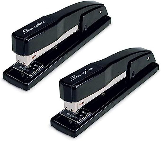 Swingline Stapler, Commercial Desktop Staplers, 20 Sheet Capacity, Portable, Durable Metal Desktop Stapler for Home Office Supplies, Classroom or Desktop Accessories, Black, 2 Pack (44401AZ)