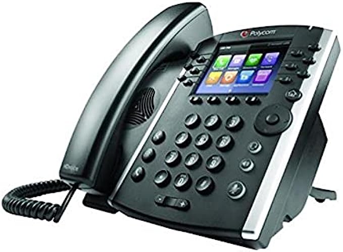 Poly - VVX 411 12-Line VOIP Business Phone (Polycom) - Desk Phone with Handset - POE - Power Supply Not Included - 3.5&quot; Color Display